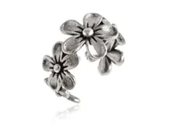 Kolczyki - Nausznica srebrna Wianek kwiatów kn211 - miniaturka - grafika 1