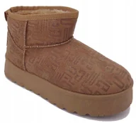 Śniegowce damskie - Damskie buty śniegowce Lee Cooper LCJ-25-32-3653LB brązowy 38 - miniaturka - grafika 1