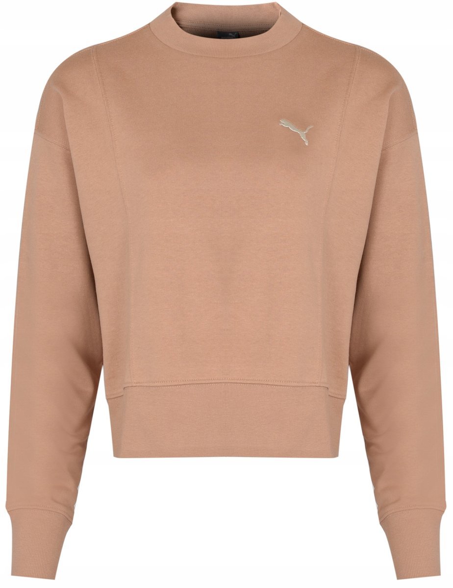 PUMA - BLUZA DAMSKA - HER CREW DUSTY TAN 673109-89 brzoskwiniowa sportowa