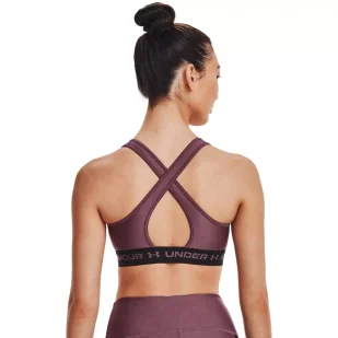 Biustonosz sportowy Under Armour Crossback Mid Bra - Bielizna sportowa damska - miniaturka - grafika 4