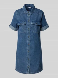 Sukienka jeansowa z wykładanym kołnierzem model ‘NEW SIGNE’ - Sukienki - miniaturka - grafika 1