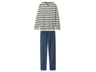 Piżamy męskie - esmara Men Piżama męska z bawełny (W paski/biały/granatowy, S (44/46)) - miniaturka - grafika 1