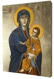 Ikona złocona Matka Boża Śnieżna Salus Populi Romani - Ikony i obrazy sakralne - miniaturka - grafika 1
