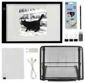 Tablice dla dzieci - Podświetlana Deska Kreślarska Tablica Kalka A4 Led - miniaturka - grafika 1