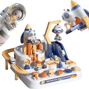 WOOPIE  Interaktywny Tor Samochodowy "Kosmiczna Przygoda Pandy" - Tory, garaże, parkingi - miniaturka - grafika 1