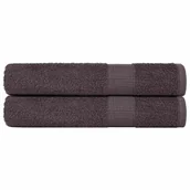 Ręczniki - vidaXL Ręczniki do sauny, 2 szt., antracyt, 80x200 cm, bawełna 100% - miniaturka - grafika 1