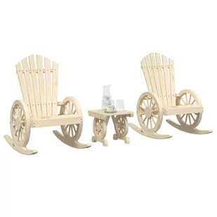 vidaXL 3-cz. zestaw mebli ogrodowych, lite drewno jodłowe - Meble ogrodowe - miniaturka - grafika 1