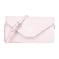 Torebki damskie - Damska Torebka Kopertówka Mała pudrowy róż Beltimore W19 różowy - miniaturka - grafika 1