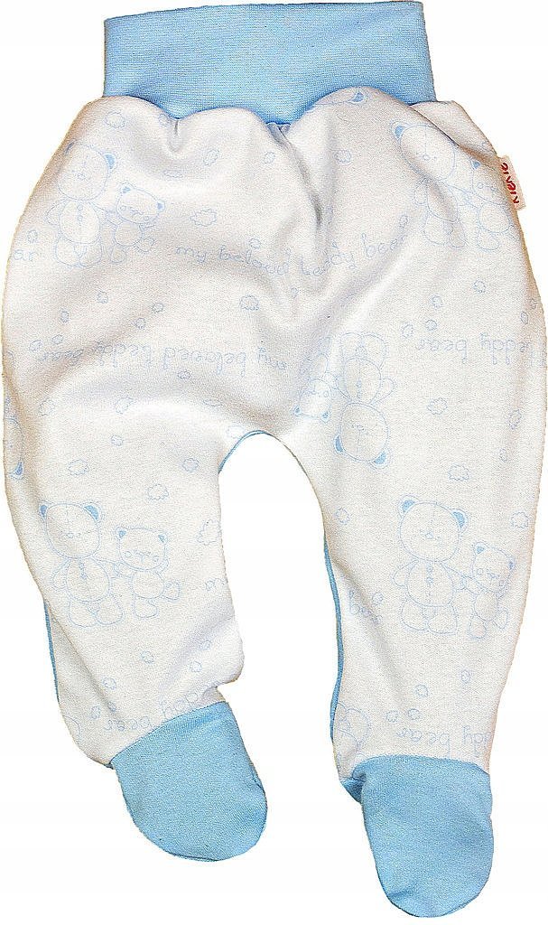 PÓŁŚPIOCHY BEZUCISKOWE ŚPIOCHY Misie NIEBIESKIE r 56 KLEKLE