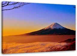 Obraz na płótnie, Góra Fuji krajobraz 90x60 - Obrazy i zdjęcia na płótnie - miniaturka - grafika 1