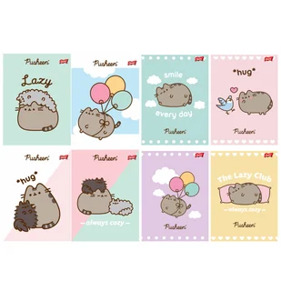 8X ZESZYT A5 32 KARTKI PUSHEEN: 4x LINIA + 4x KRATKA, KAŻDY INNY - Zeszyty szkolne - miniaturka - grafika 1