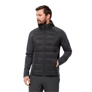 Kurtki męskie - Męska kurtka hybrydowa Jack Wolfskin TASMAN DOWN HYBRID M black - S - grafika 1