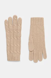 Tommy Hilfiger rękawiczki wełniane kolor beżowy AW0AW16664 - Rękawiczki - miniaturka - grafika 1