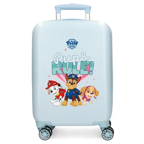 Psi Patrol Paw Patrol Pups Rules Walizka kabinowa niebieska 33 x 50 x 20 cm sztywny ABS zamek szyfrowy z boku 28,4 l 2 kg 4 koła podwójny bagaż ręczny, Niebieski, walizka kabinowa