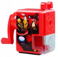 Temperówki - temperówka szkolna do szkoły automatyczna blokada IRON MAN z pojemnikiem - miniaturka - grafika 1