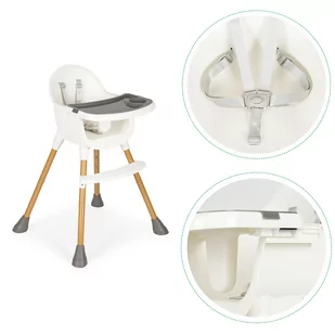 Fotelik krzesełko do karmienia biały ECOTOYS - Akcesoria do karmienia - miniaturka - grafika 4