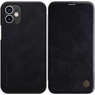 Nillkin Pokrowiec na telefon Qin Book na Apple iPhone 12 Czarne - Etui i futerały do telefonów - miniaturka - grafika 1