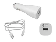 Ładowarki samochodowe - W Ładowarka samochodowa SAMSUNG NOTE4 2A BIAŁA EP-LN915U+ECB-DU4 2000mAh FAST CHARGING. - miniaturka - grafika 1