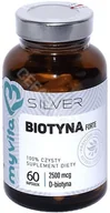 Włosy, skóra, paznokcie - MYVITA SILVER 100% Biotyna 2500mcg, 60kaps. MyVita 21PRJBIOT1 - miniaturka - grafika 1