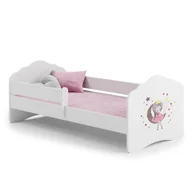 Łóżka dla dzieci i młodzieży - Łóżko dziecięce FALA z barierką 160x80 Śpiąca księżniczka - miniaturka - grafika 1