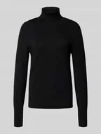 Swetry damskie - Golf o kroju regular fit z imitacji dzianiny - miniaturka - grafika 1