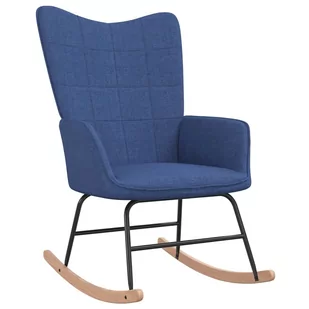 vidaXL Fotel bujany, niebieski, tapicerowany tkaniną - Fotele - miniaturka - grafika 1