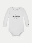 Body dla niemowląt - Tommy Hilfiger Body dziecięce Monotype Logo KN0KN01974 Biały - miniaturka - grafika 1