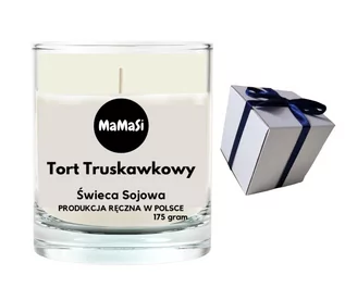 Świece - Tort Truskawkowy Świeca Sojowa Zapachowa  175G Prezent - grafika 1