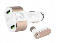 Ładowarki samochodowe - ŁADOWARKA SAMOCHODOWA + SŁUCHAWKA BLUETOOTH 12/24V - miniaturka - grafika 1