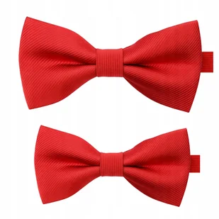 Zestaw muszek dla taty i syna - czerwone - Krawaty i muchy męskie - miniaturka - grafika 1