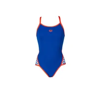 Stroje kąpielowe - Damski Strój kąpielowy ARENA W TEAM STRIPE SUPER FLY BACK ONE PIECE 001195/831 – Niebieski - miniaturka - grafika 1