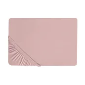 Prześcieradła - Bawełniane Prześcieradło Z Gumką 90 X 200 Cm Różowe Hofuf - miniaturka - grafika 1