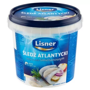 Lisner Śledź atlantycki filety w sosie śmietanowym 500 g - Konserwy i dania rybne - miniaturka - grafika 1
