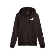 Bluzy damskie - Bluza z kapturem damska Puma ESS TAPE FZ FL czarna 67599701-S - miniaturka - grafika 1