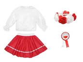 Dresy i komplety dla dziewczynek - ZESTAW NARODOWY BIAŁO-CZERWONY 98-110 4el - miniaturka - grafika 1