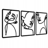 Dekoracje domu - OBRAZY DO SALONU OBRAZ AŻUROWY DREWNIANY TRYPTYKI DEKORACJA ŚCIENNA 120cm - miniaturka - grafika 1