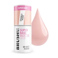 Lakiery hybrydowe - BrushUp! Super Base baza hybrydowa do paznokci Sparkle Nude 5g - miniaturka - grafika 1