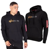 Odzież taktyczna i umundurowanie - Bluza z kapturem Alpha Industries Alpha Label 118331 03 - Czarna - miniaturka - grafika 1