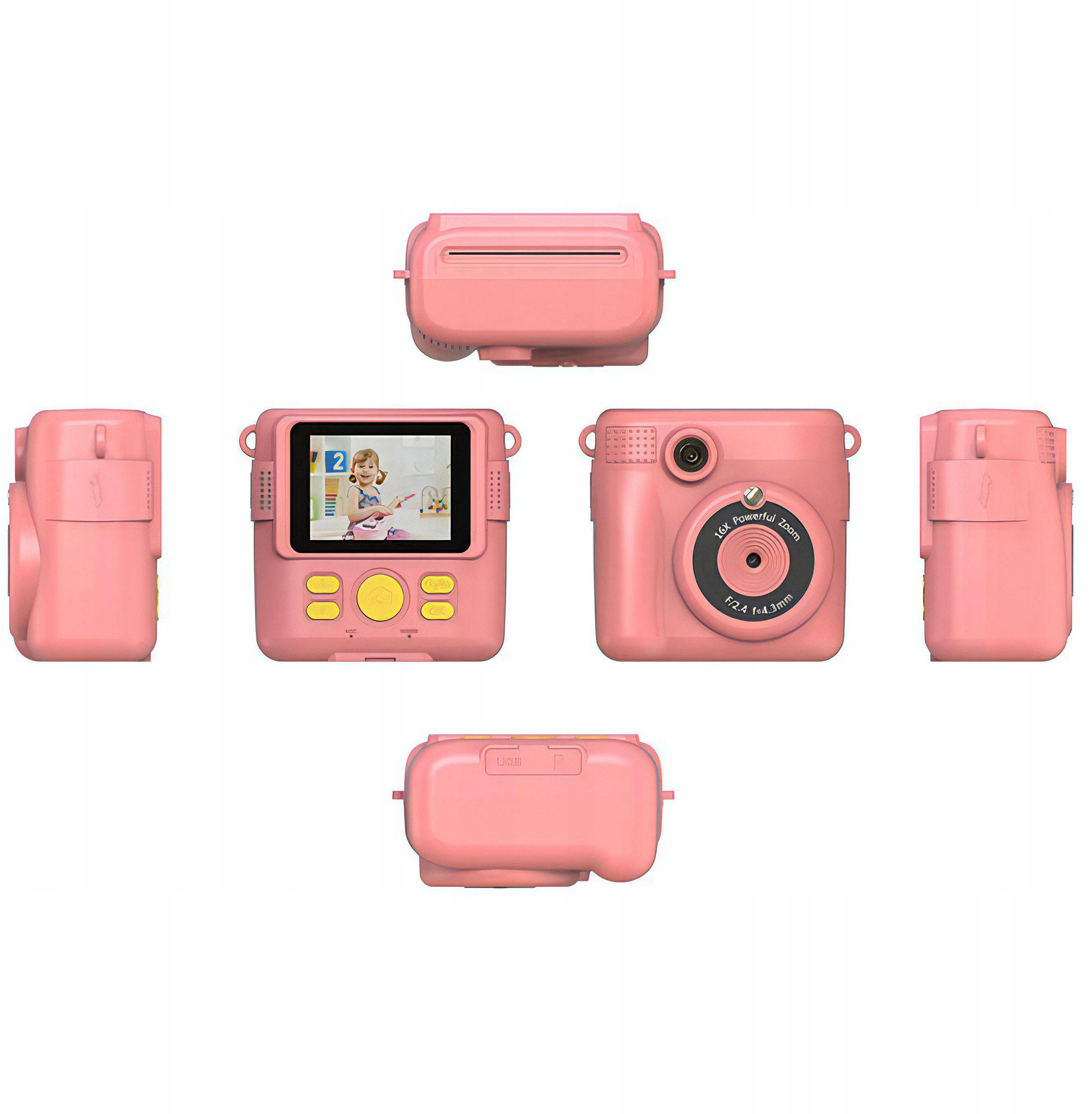 Aparat Natychmiastowy Fotograficzny Dla Dzieci Drukarka Karta Pamięci 32Gb