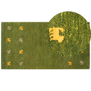 Dywany - Dywan wełniany 80x150 cm zielony YULAFI - miniaturka - grafika 1