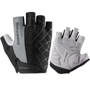 Rękawiczki rowerowe Rockbros S109GR rozmiar XL - szare - Rękawiczki rowerowe - miniaturka - grafika 1