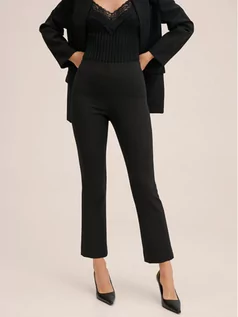 Spodnie damskie - Mango Spodnie materiałowe Atenas 27083253 Czarny Regular Fit - grafika 1