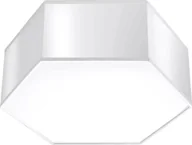 Lampy sufitowe - Lampa sufitowa Lumes Biały nowoczesny plafon sześciokąt 11,5 cm - S747-Kalma - miniaturka - grafika 1