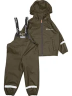Bluzy i sweterki niemowlęce - HULABALU 2-częściowy zestaw przeciwdeszczowy "Pixy" w kolorze khaki - miniaturka - grafika 1