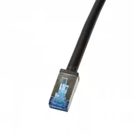 Patchcordy - LogiLink Patchcord CQ7023S Cat.6A S/FTP PVC+PE 0,5m czarny - miniaturka - grafika 1