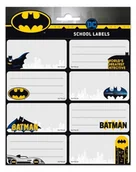 Etykiety do drukarek - Grupo Erik - Opakowanie 16 etykiet samoprzylepnych 8 x 4 cm, Batman | Etykiety szkolne, etykiety świąteczne, etykiety na zeszyty i kieszonki - miniaturka - grafika 1