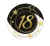 Dekoracje i nakrycia stołu na imprezę - Talerzyki 23 Cm 18 Urodziny 6 Szt - miniaturka - grafika 1