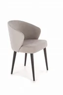 Krzesła - Mirek 5 krzesło tapicerowane szare nogi czarne - miniaturka - grafika 1