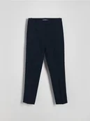 Spodnie damskie - Reserved - Spodnie cygaretki w kant - granatowy - miniaturka - grafika 1