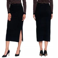Spódnice - SPÓDNICA DAMSKA SWETERKOWA MIDI ROZCIĘCIE ELEGANCKA WYGODNA MORAJ L/XL BLACK - miniaturka - grafika 1